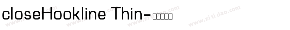 closeHookline Thin字体转换